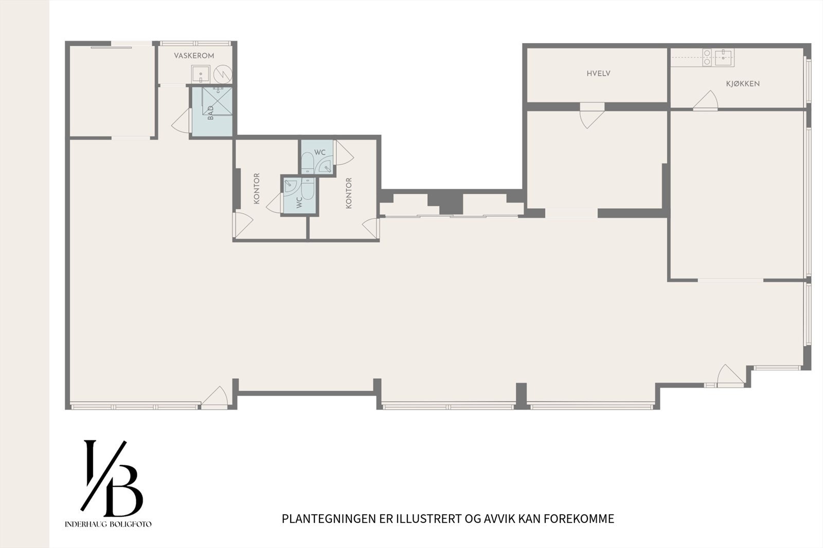 Plantegning. Viser slik som lokalet er i dag. Galleribilde