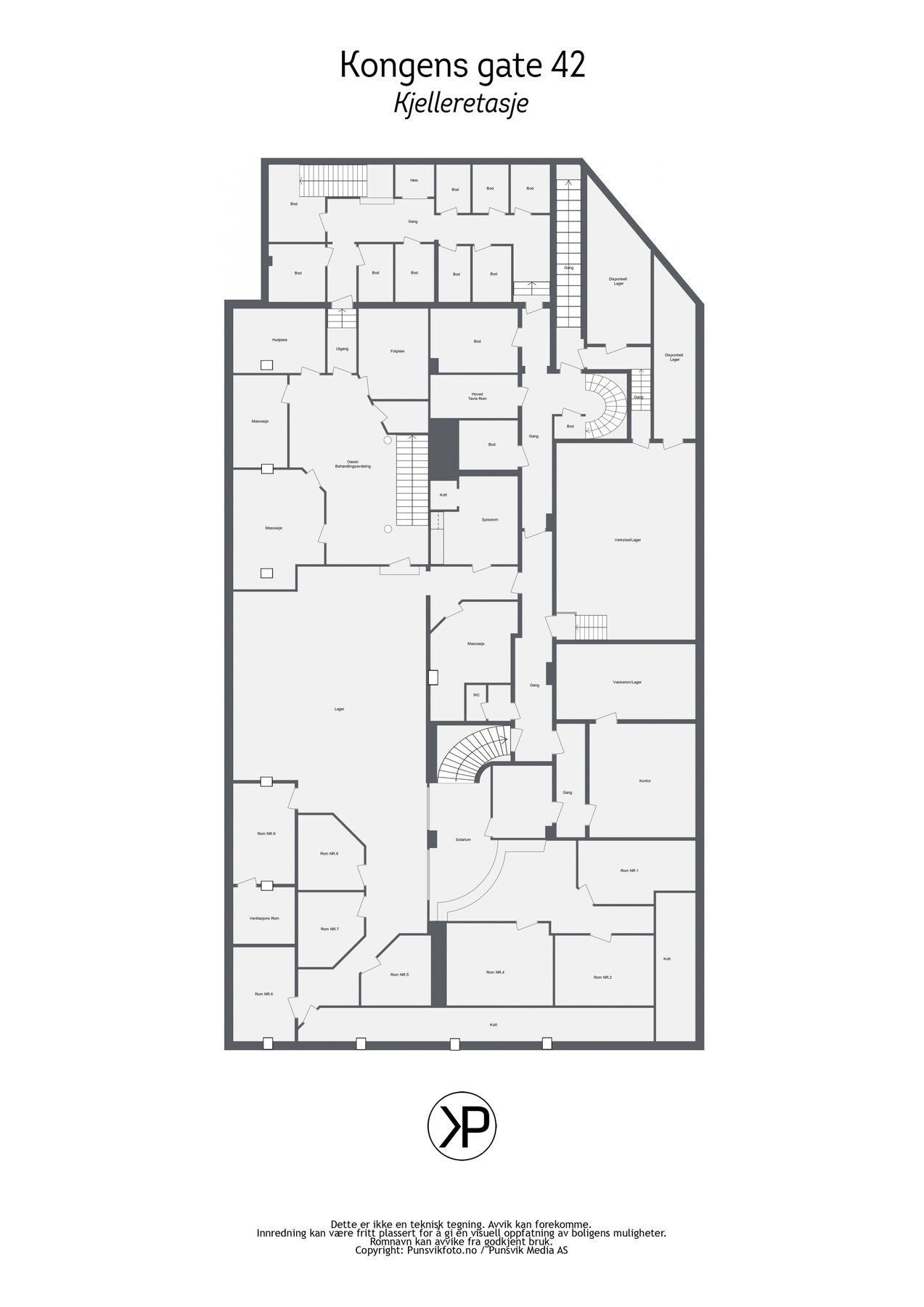 Plantegning Kongens gate 42 - 2D - Kjelleretasje Galleribilde