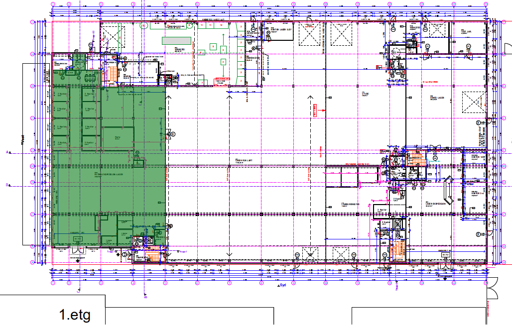 Ledig areal skissert i grønt Galleribilde