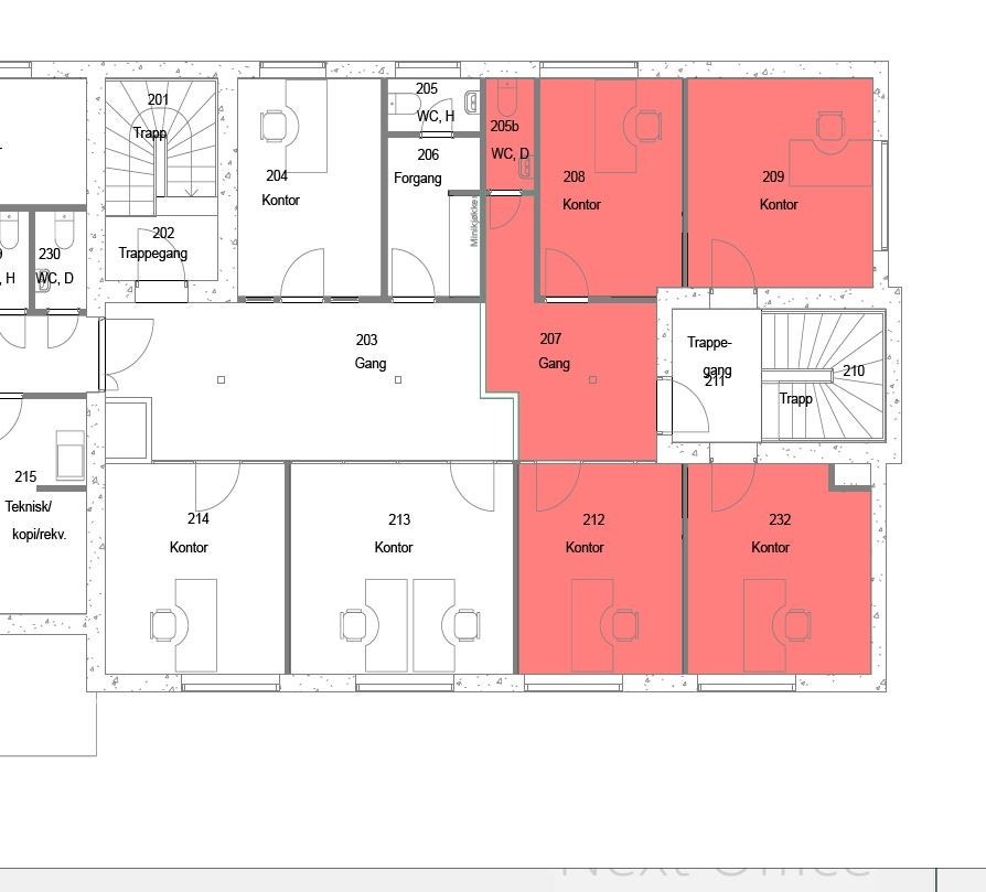 Plantegning 2. etg Galleribilde