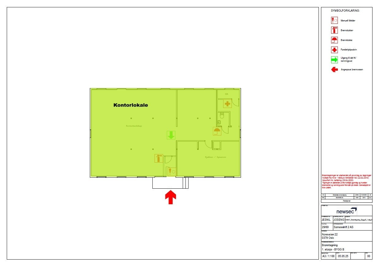 Noreveien 22 Planskisse Bygg B Galleribilde