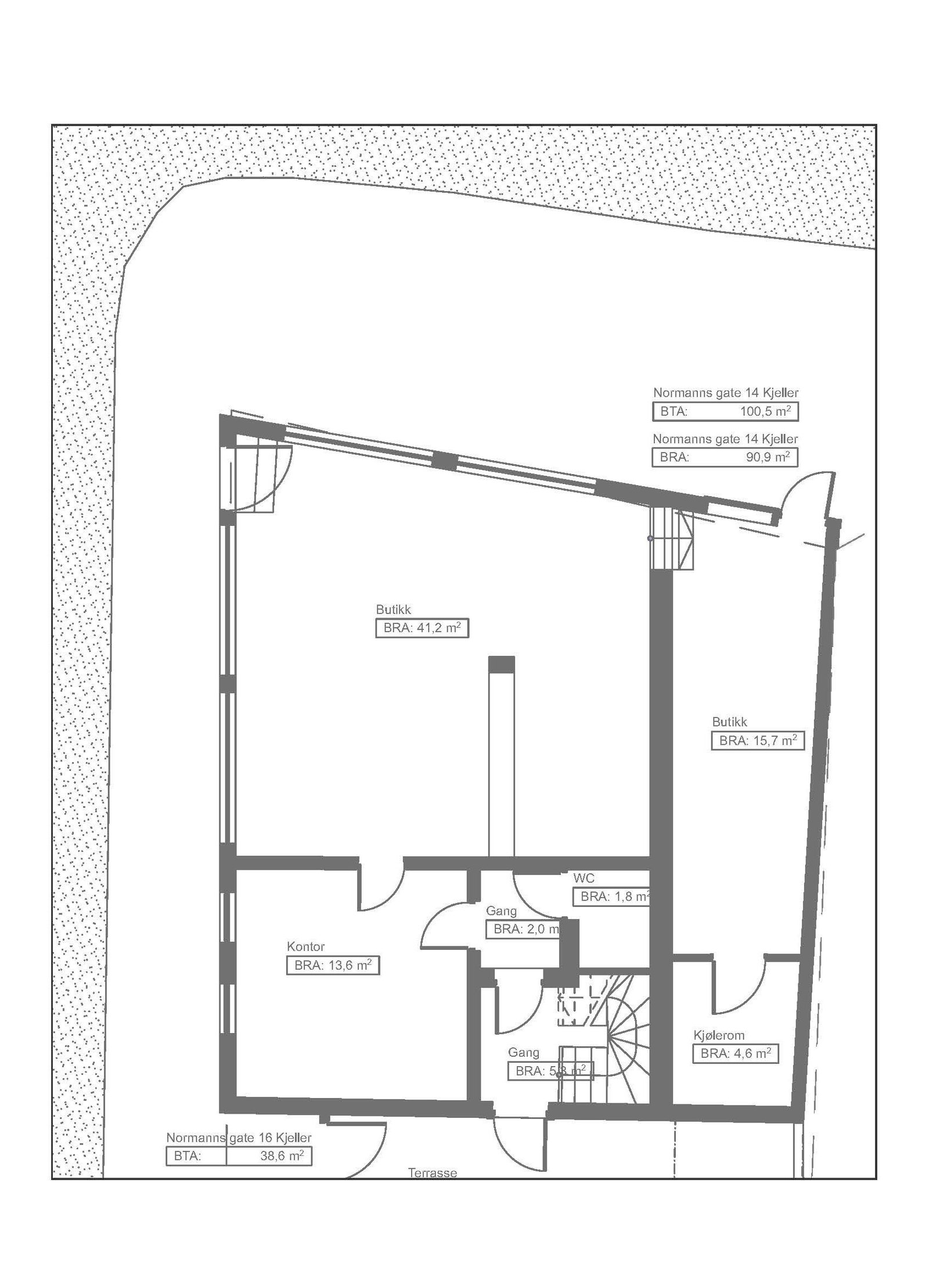 Plantegning Pedersgata 57 Galleribilde
