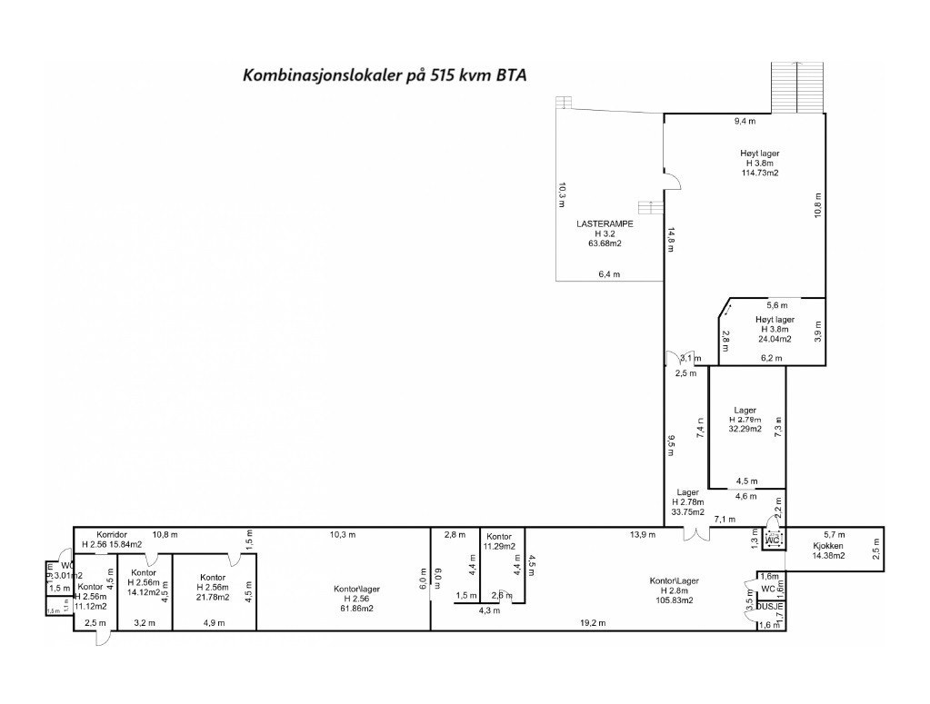 Kombinasjon på 515 kvm Galleribilde