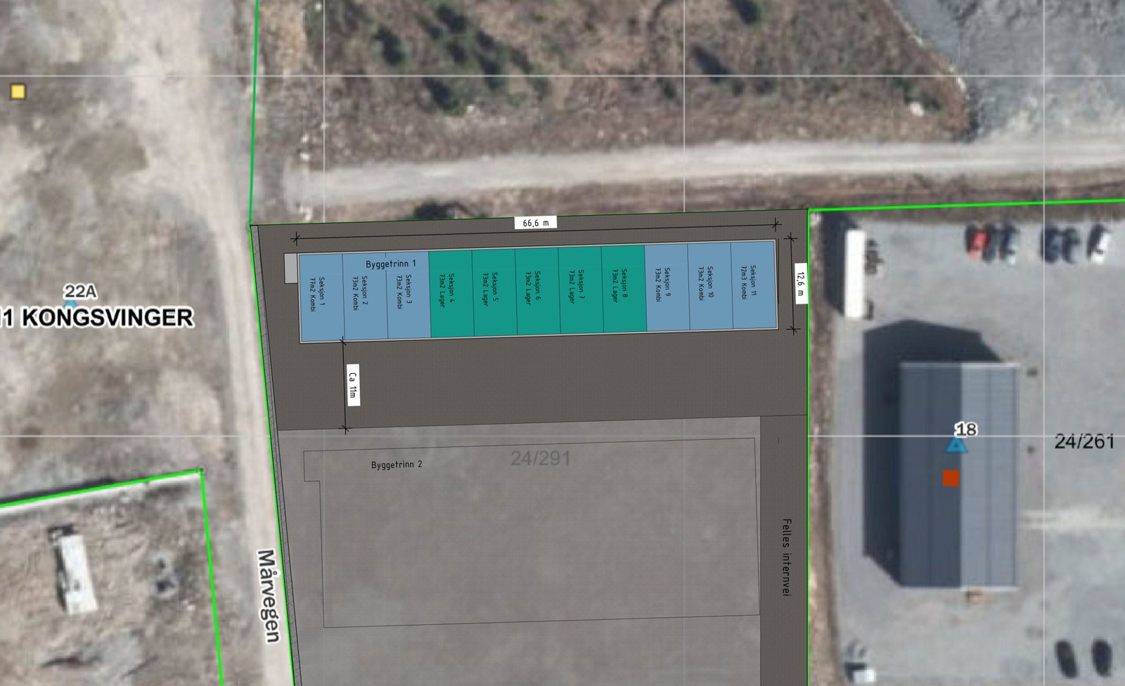 Situasjonsplan for prosjektet - bygging vedtatt! Galleribilde