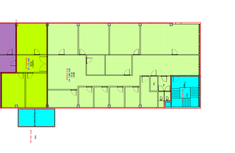 Begge de grønne arealene inngår. Galleribilde