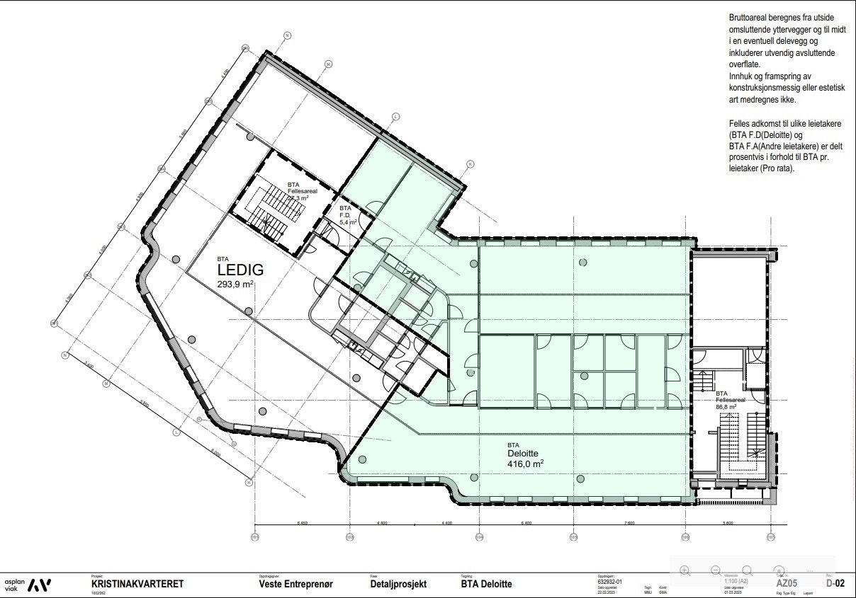 Plantegning. Ledig areal er merket hvit Galleribilde