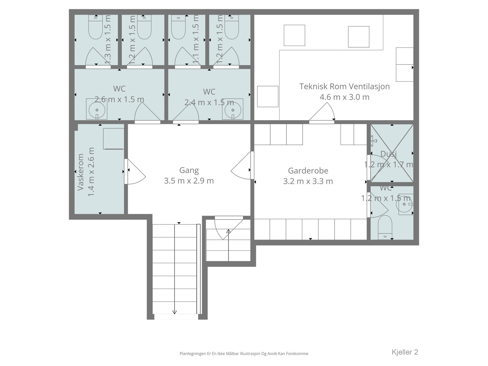 Kjellar/halvetasje.Teikninga er ei illustrasjon. Meklar/seljar tek ikkje ansvar for eventuelle avvik i høve til oppgitt areal eller innreiing. Galleribilde