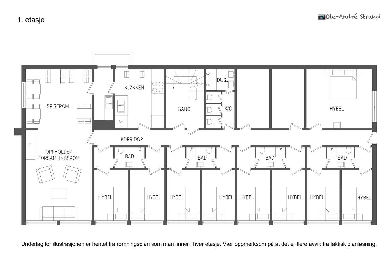 Kalfarveien 102: Planskisse 1. etasje (det tas forbehold om feil/avvik). Galleribilde