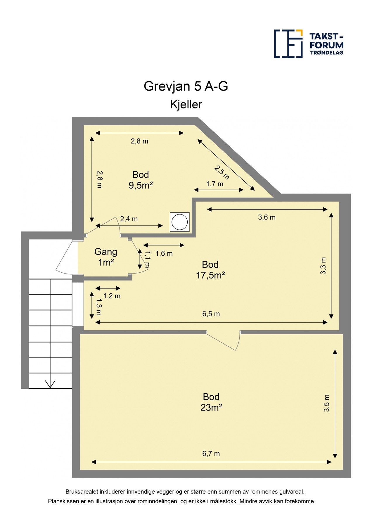 Plantegning kjeller Galleribilde