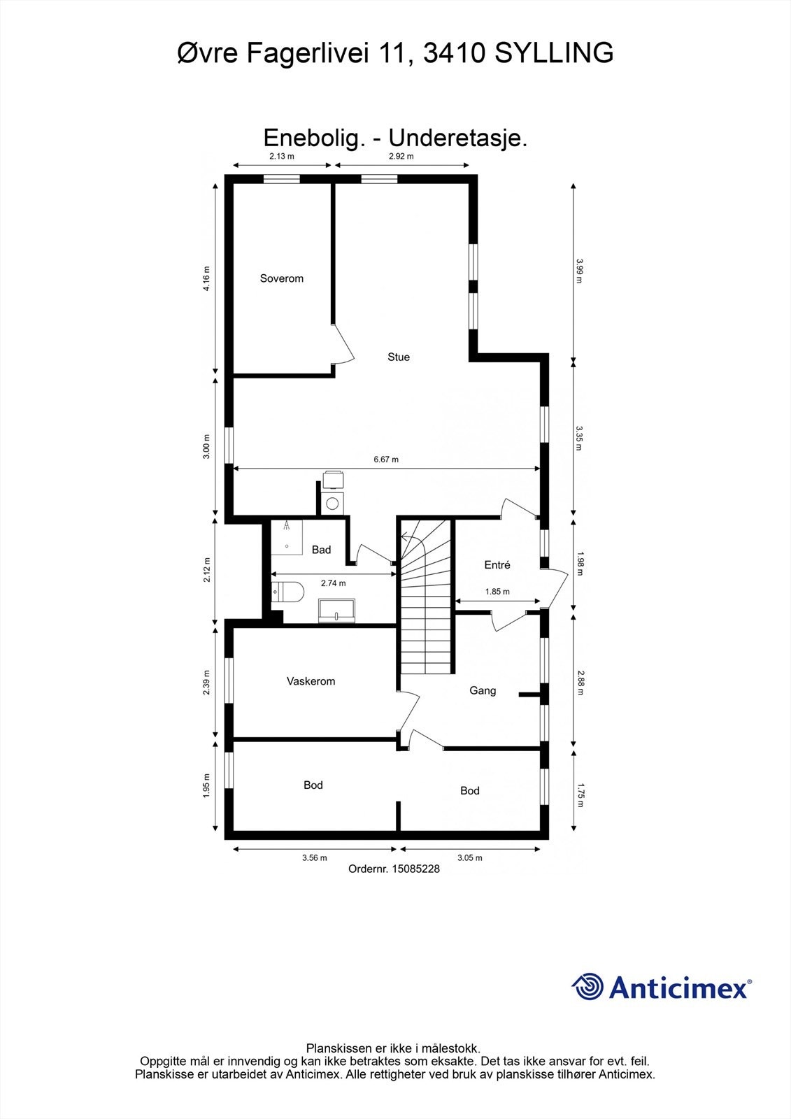 Plantegning - Underetasje Galleribilde