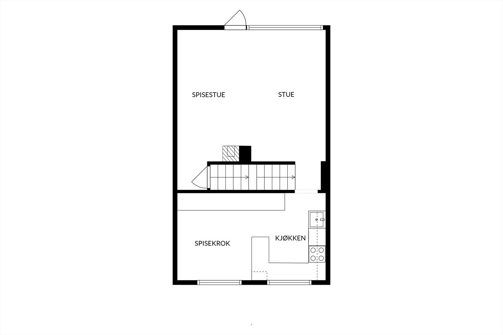 Planløsning 1.etasje. Galleribilde