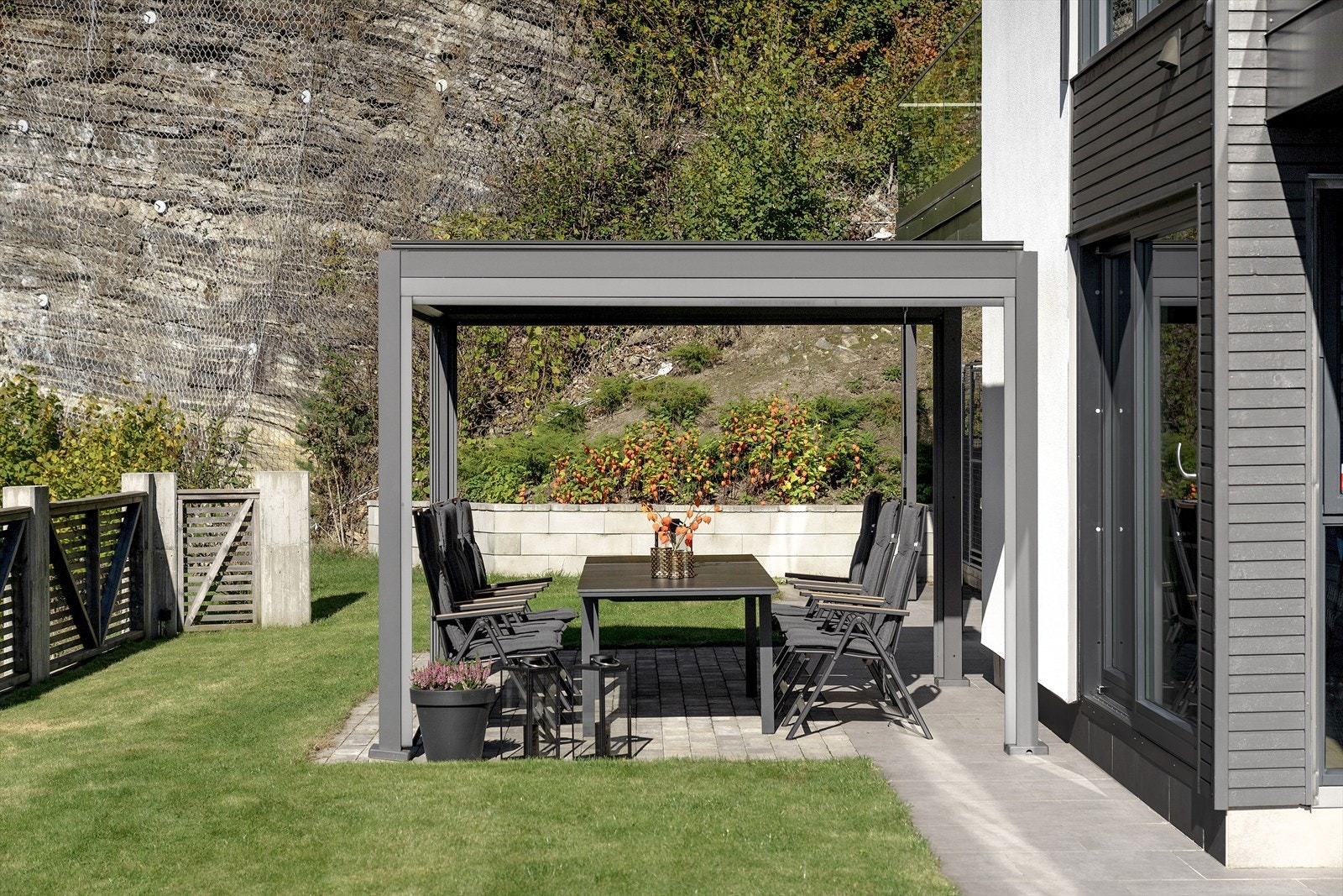Montert pergola og lagt belegningsstein i 2025 Galleribilde