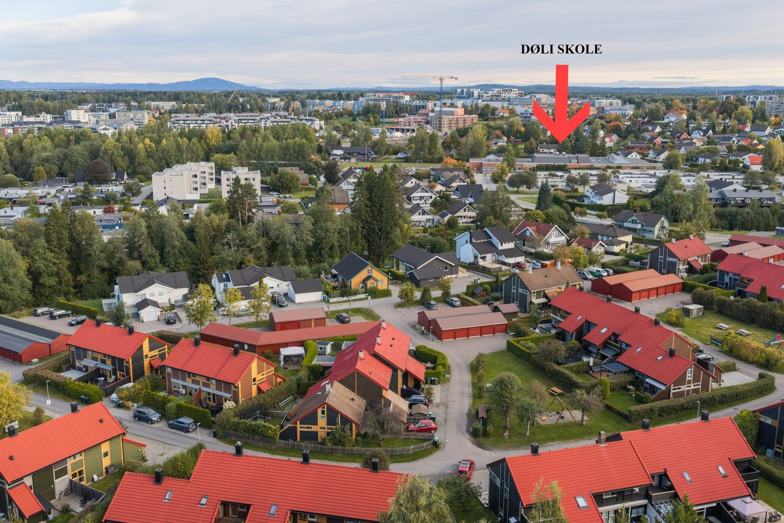 Fra boligen er det kort vei til Døli barneskole. Galleribilde