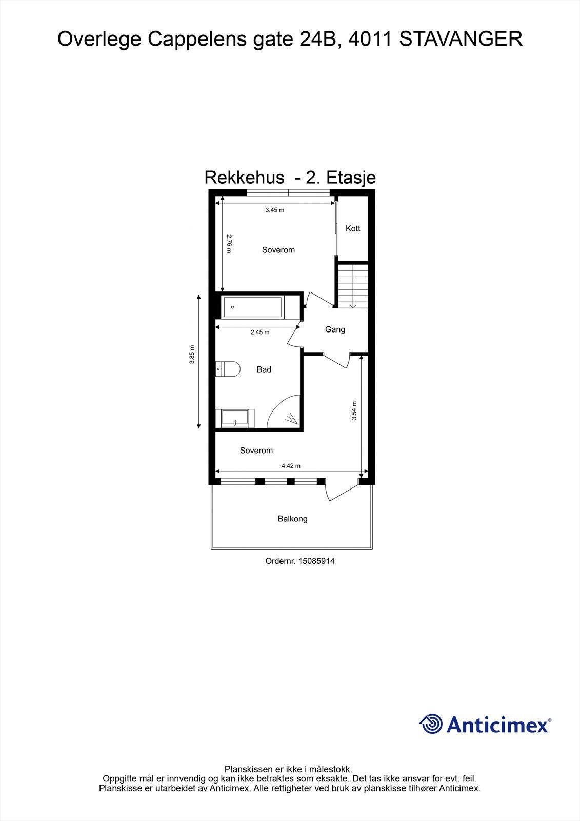 Plantegning 2. etasje Galleribilde