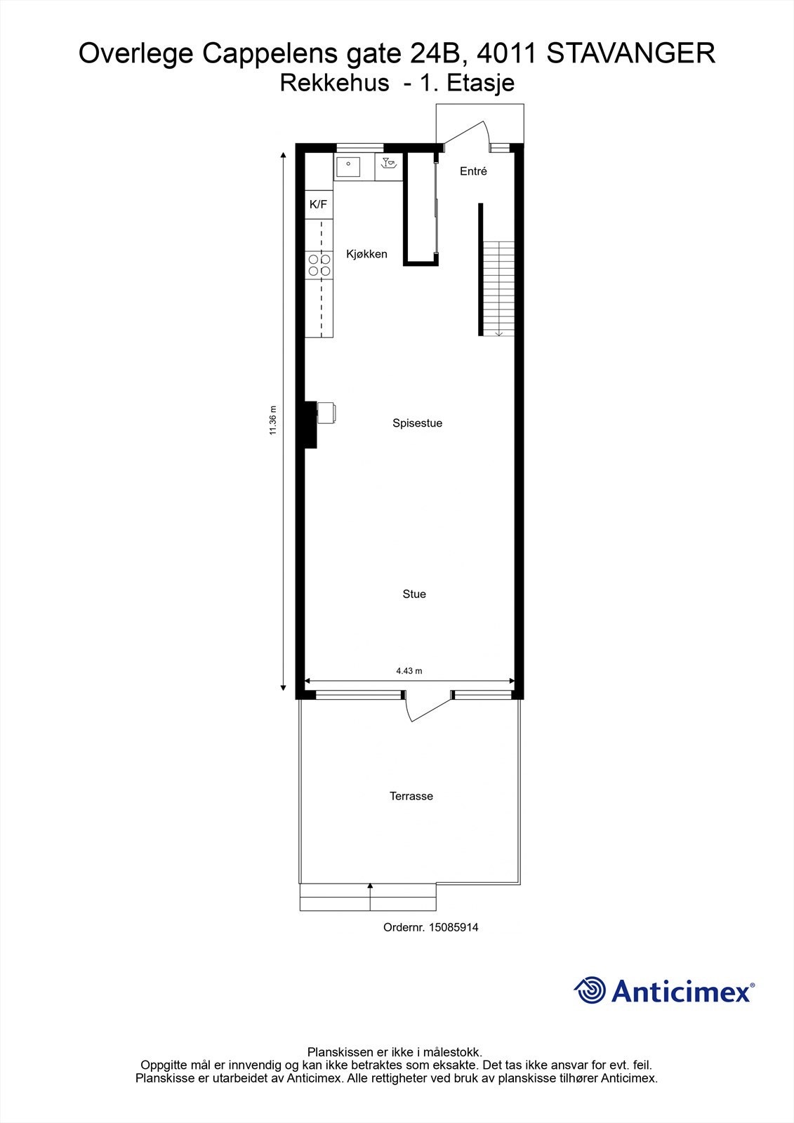 Plantegning 1. etasje Galleribilde