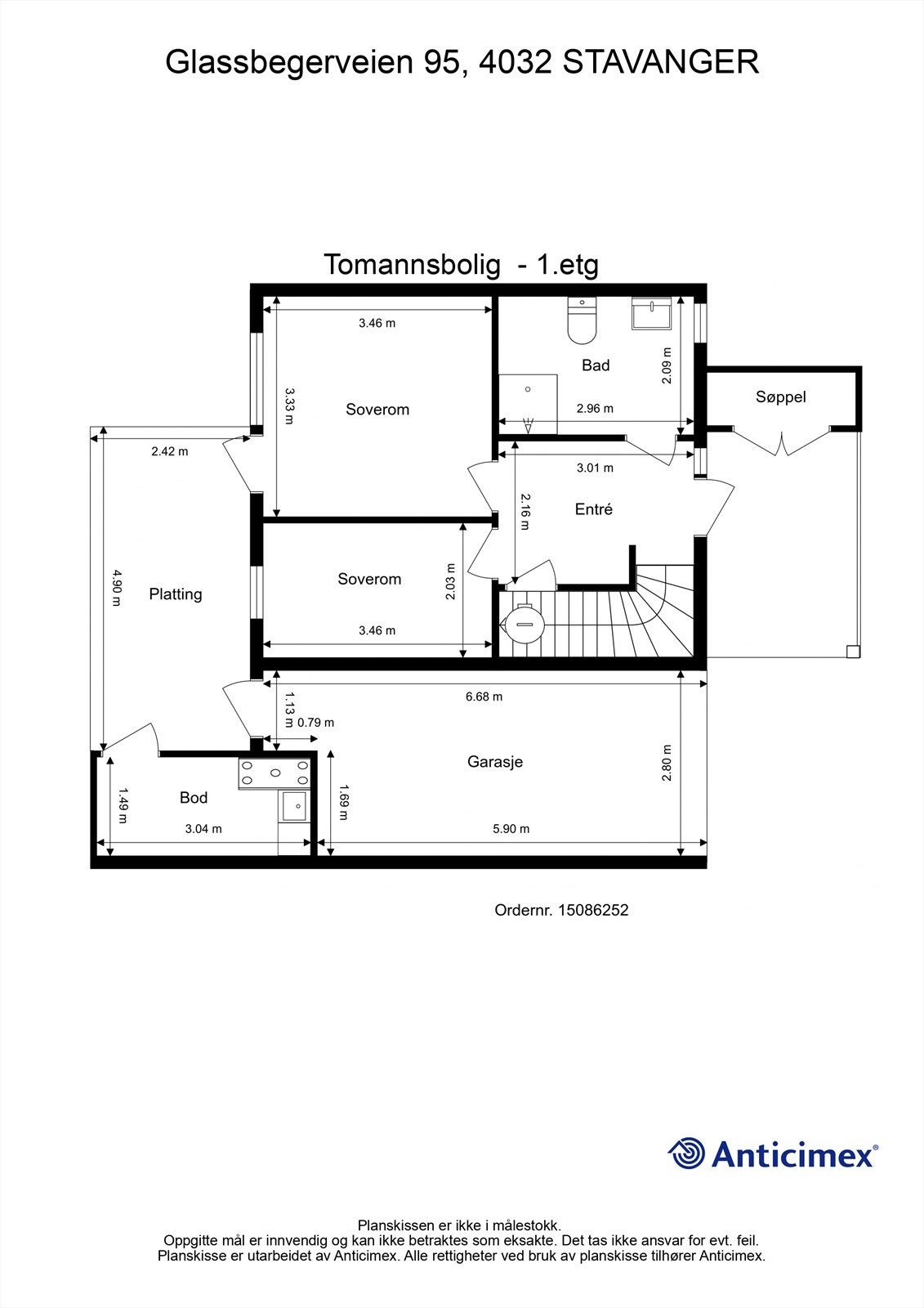 Plantegning 1. etasje Galleribilde
