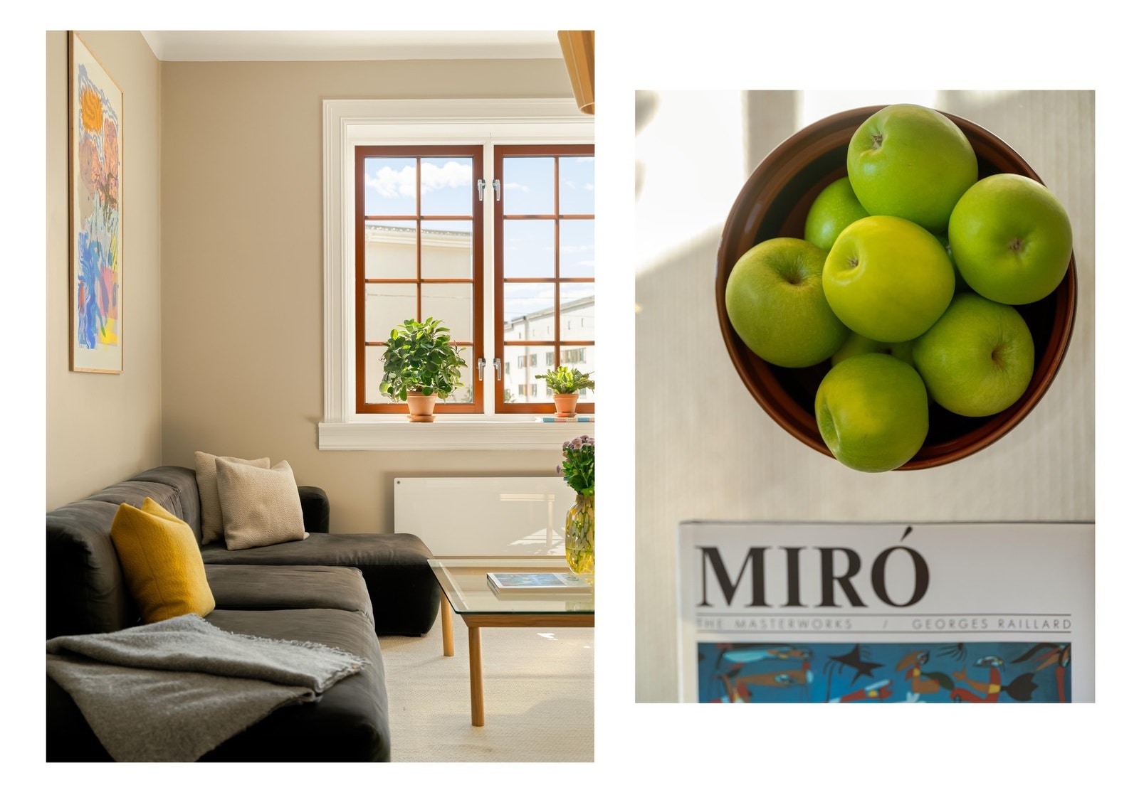 Den fremstår som både lys og romslig, med god plass til sofagruppe, salongbord og TV-benk. Galleribilde