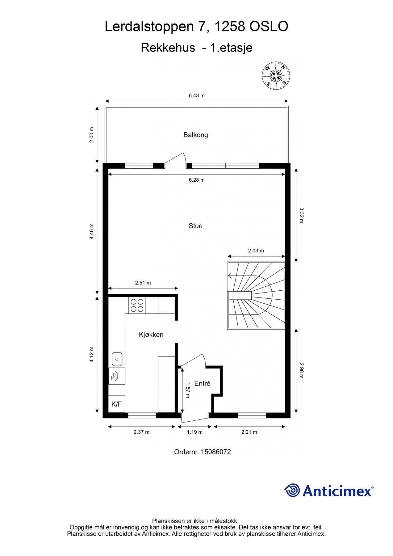Plantegning 1.etg. Galleribilde