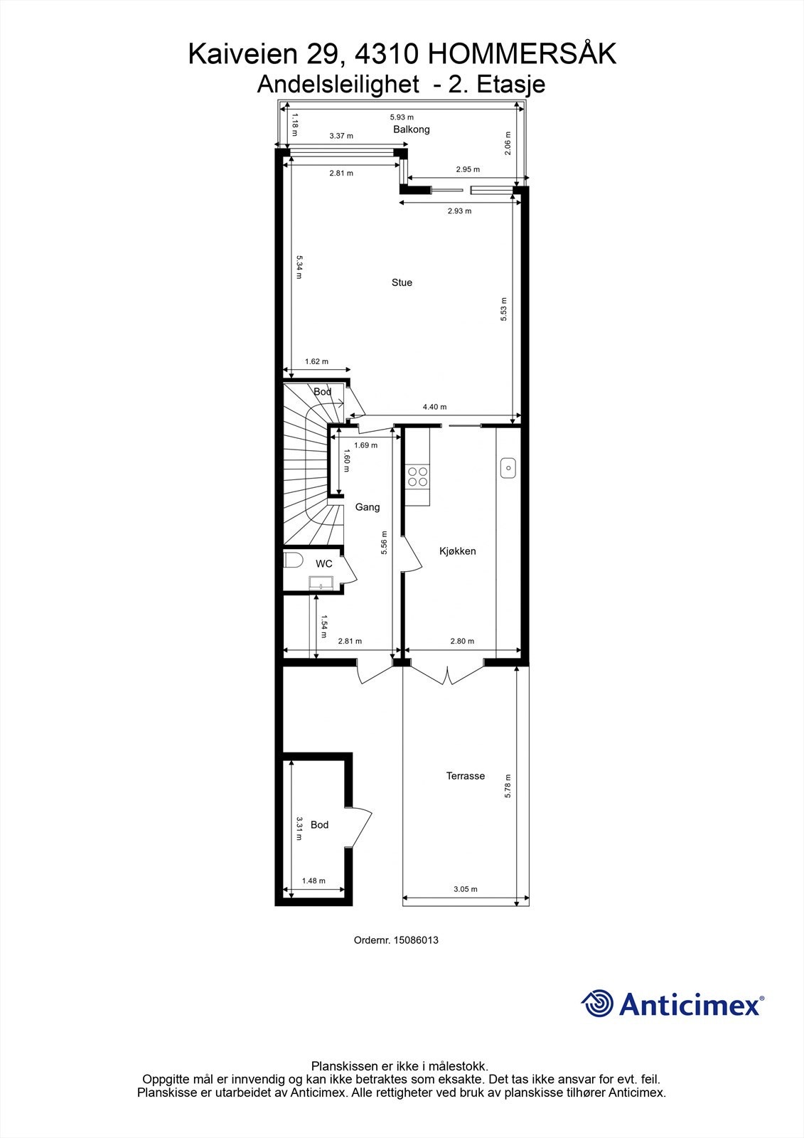 Plantegning 2. etasje Galleribilde