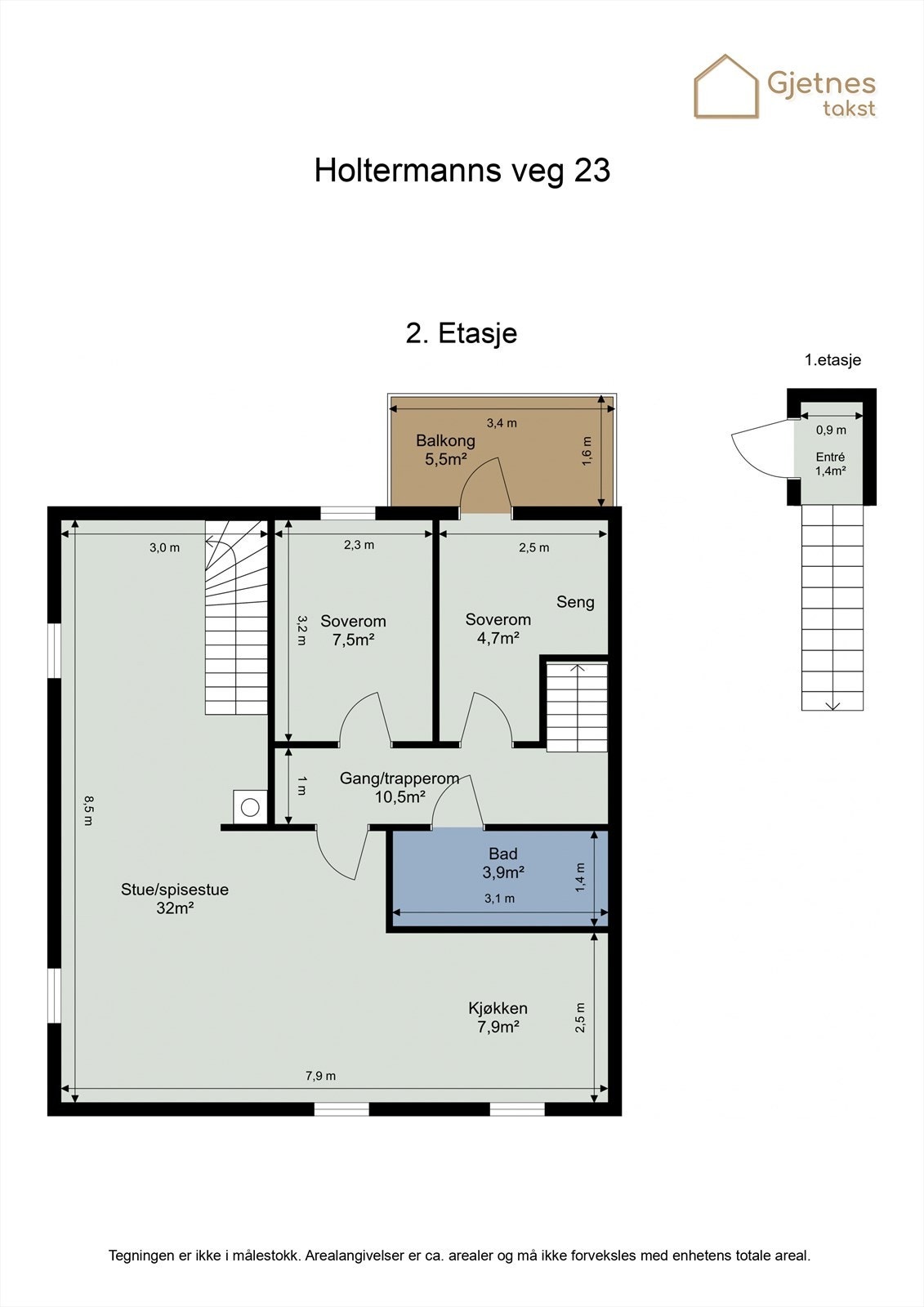 Planskisse 2.Etg Galleribilde