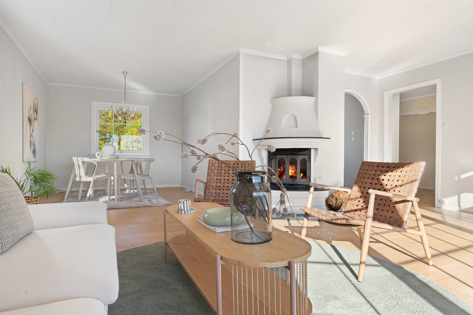 Peis skaper hygge og avgir god varme på kalde vinterdager Galleribilde