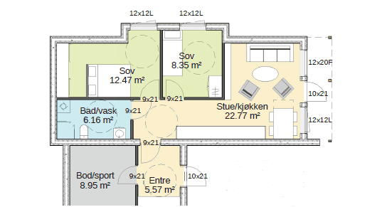 Planskisse Galleribilde