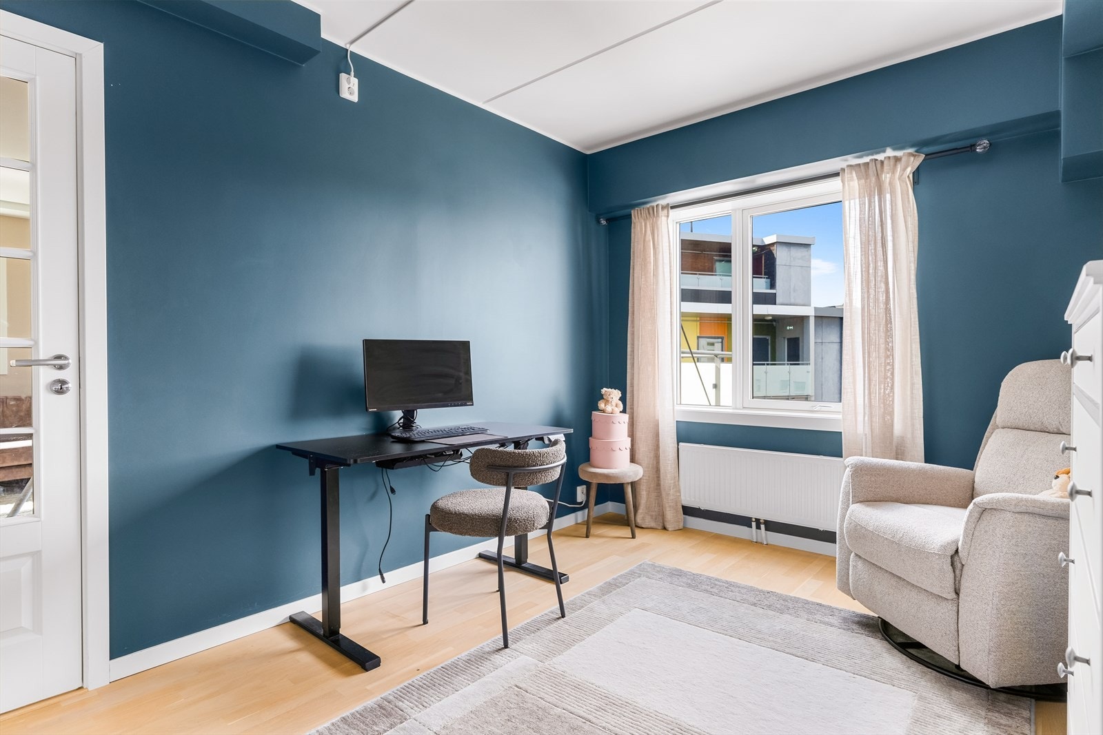 Rommene har plass til seng, nattbord, garderobeløsning og evt. skrivebord. Galleribilde