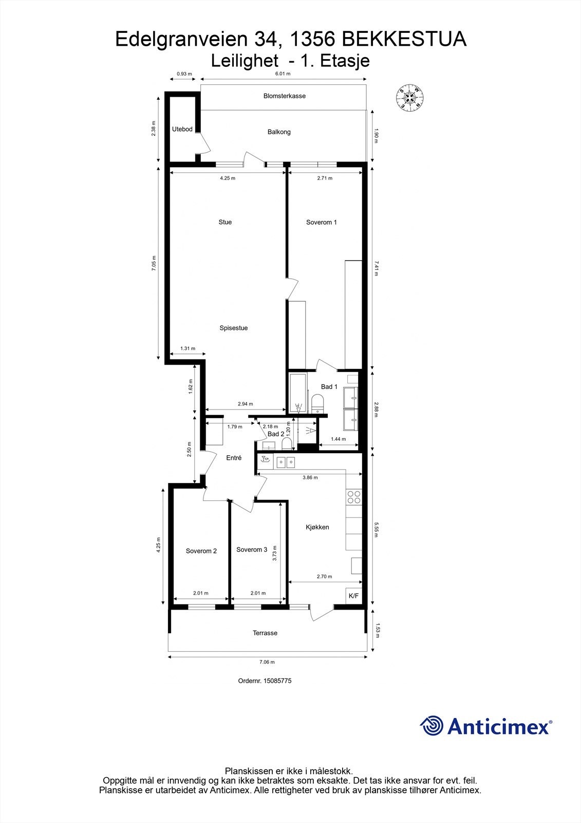 Plantegning 1. etasje Galleribilde