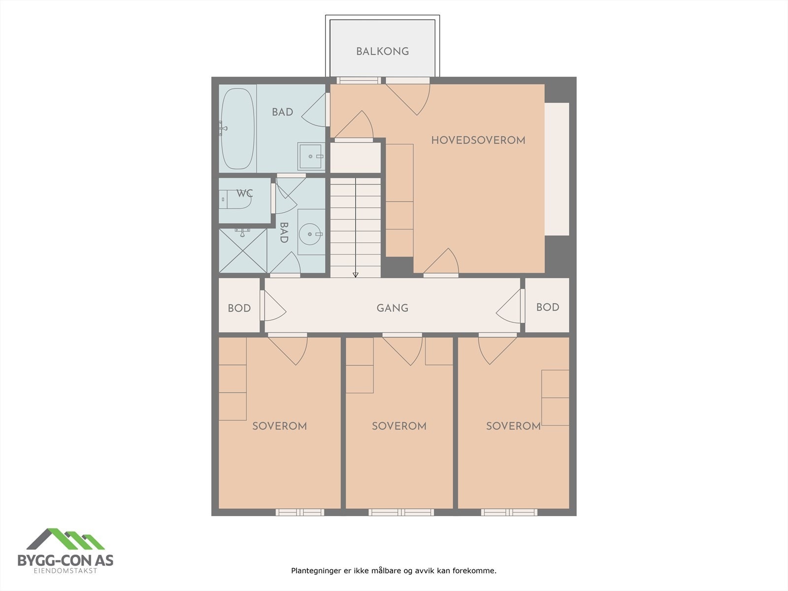 Plantegning av loftsetasje Galleribilde