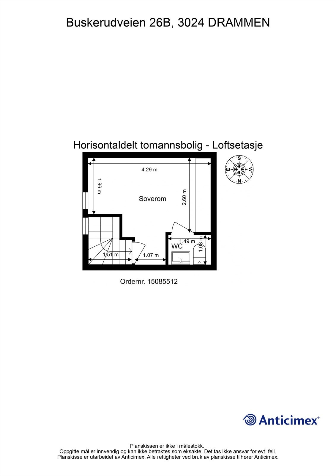 Plantegning - Loftsetasje Galleribilde