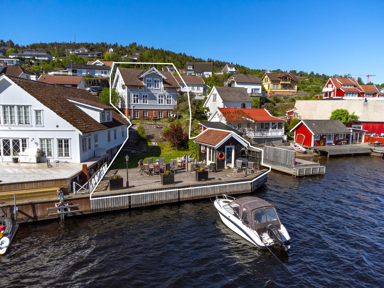 Bildet viser omtrentlige tomtegrenser Galleribilde