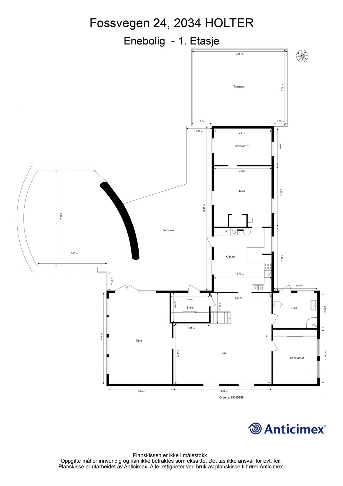 Plantegning - 1. etasje Galleribilde