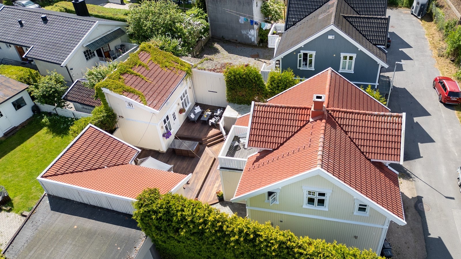Solrikt og skjermet er stikkord for bakgården. Galleribilde