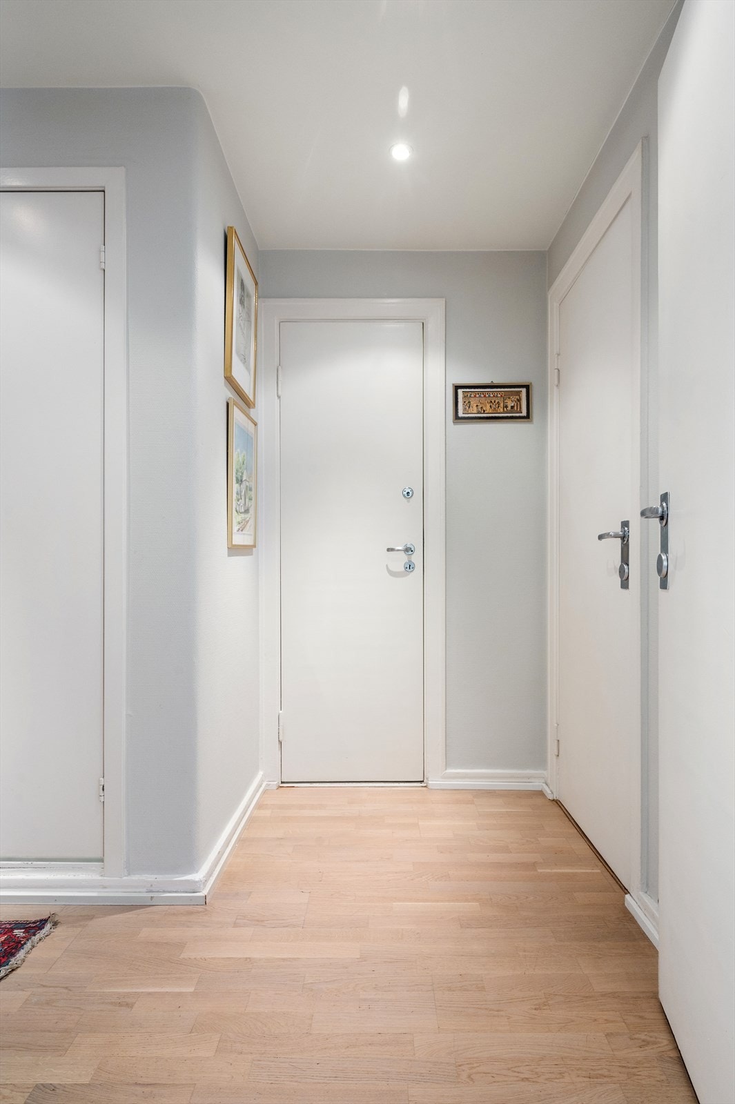 Leiligheten har entrédør med brannklasse B30 og lydklasse dB35. Galleribilde