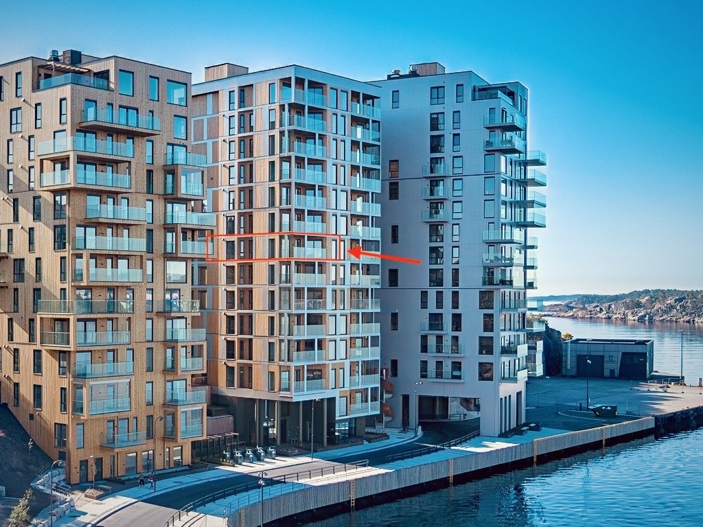 Velkommen til Sjølystveien 115 – Lys og moderne leilighet i 8. etasje – med heis, balkong og spektakulær utsikt. Galleribilde