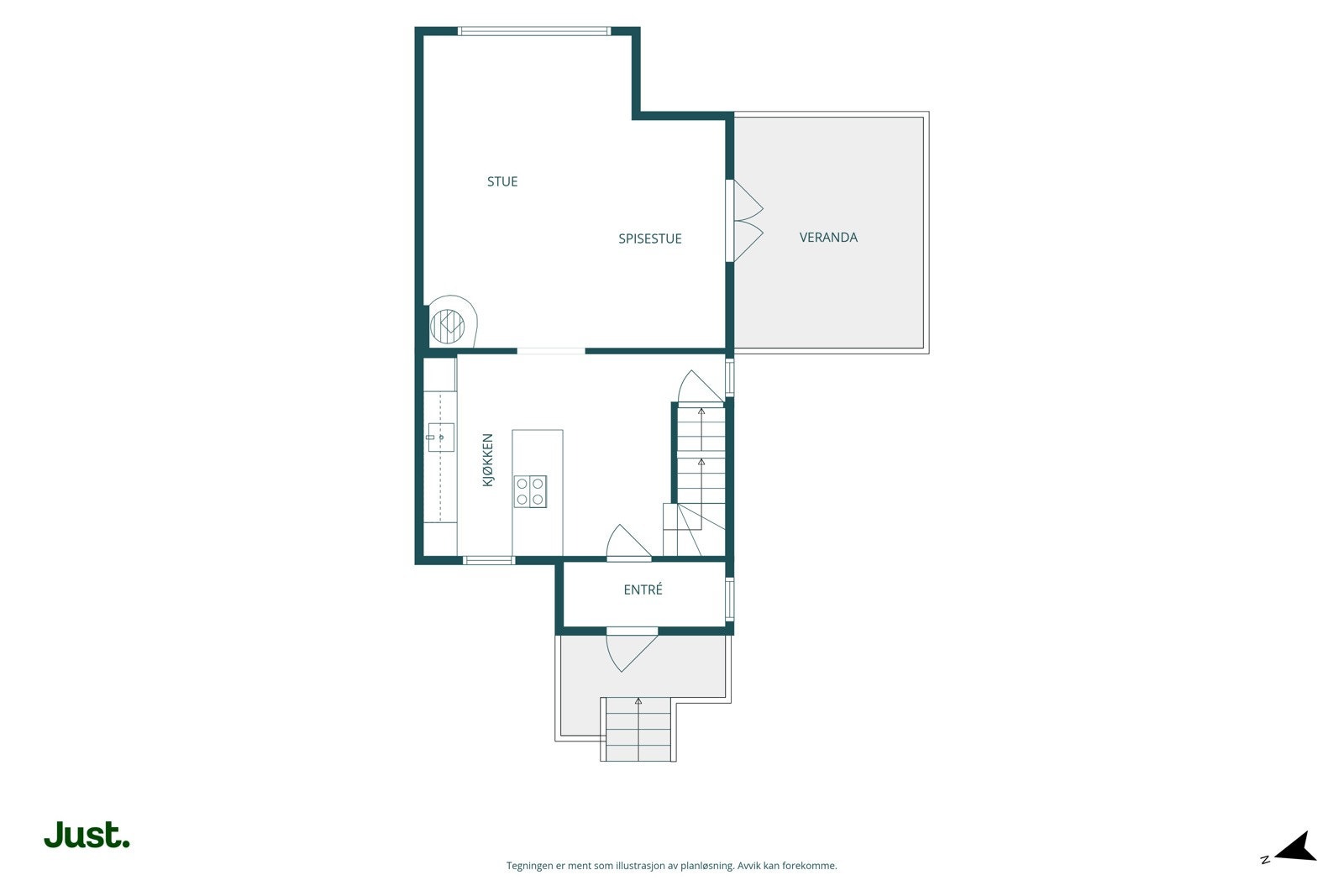 Planskisse hovedplan (1.Etasje).