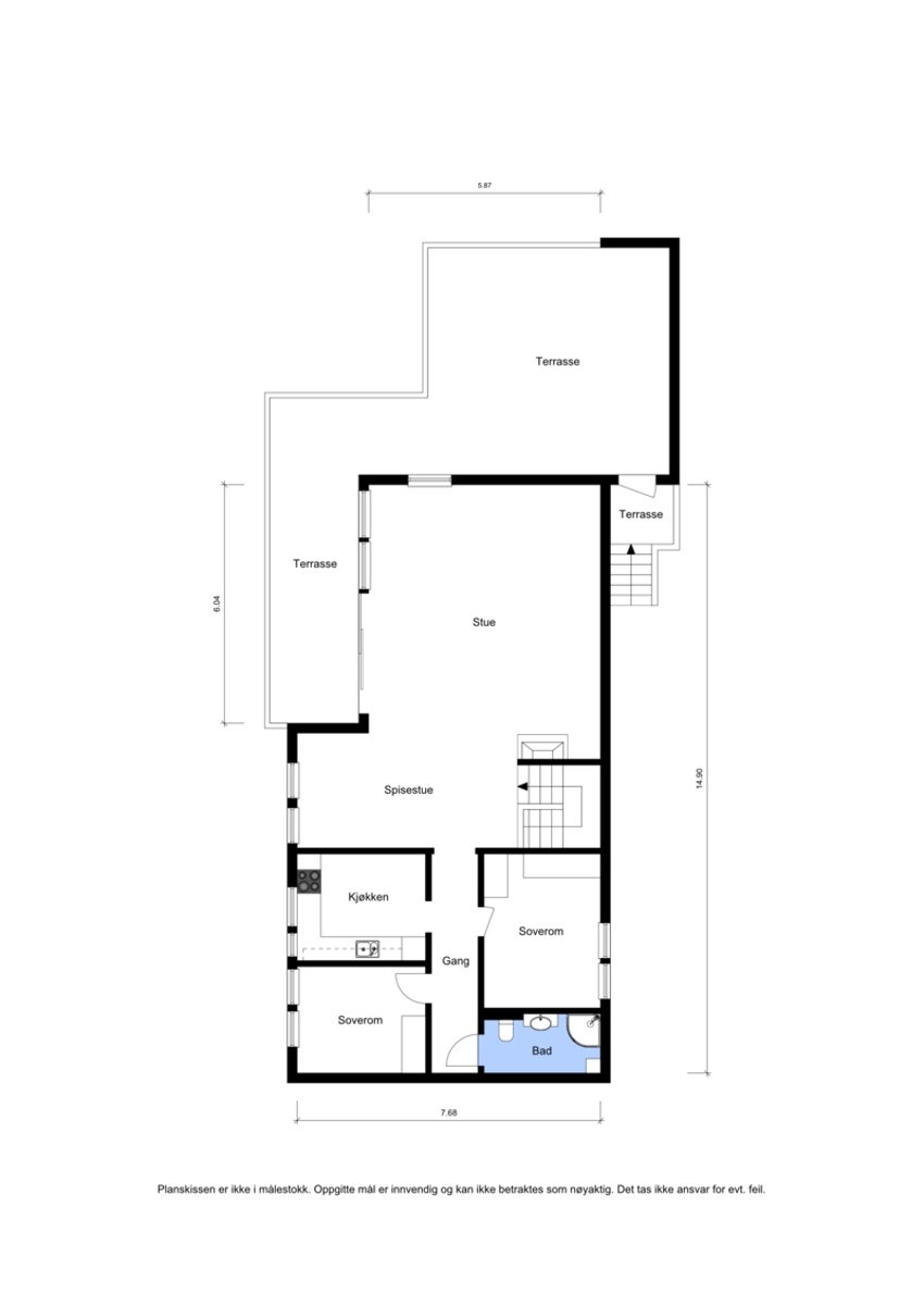 Plantegning første etasje Galleribilde