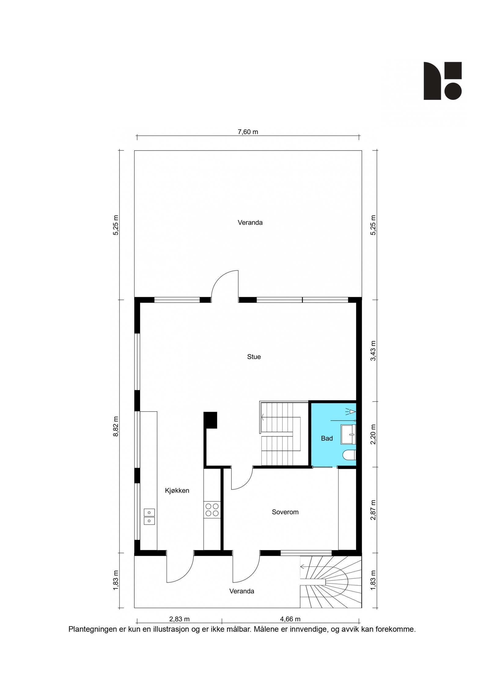 Plantegning 2. etasje Galleribilde