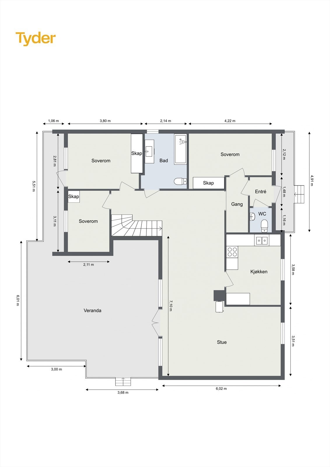 Plantegning 1.etasje Galleribilde