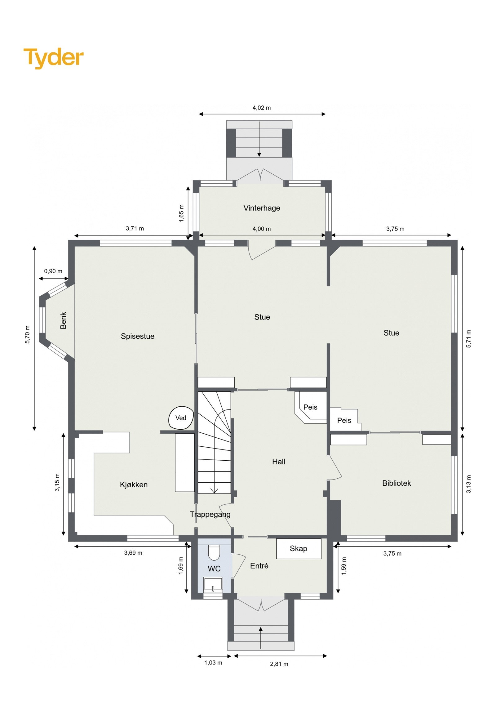 Plantegning 1. Etasje Galleribilde