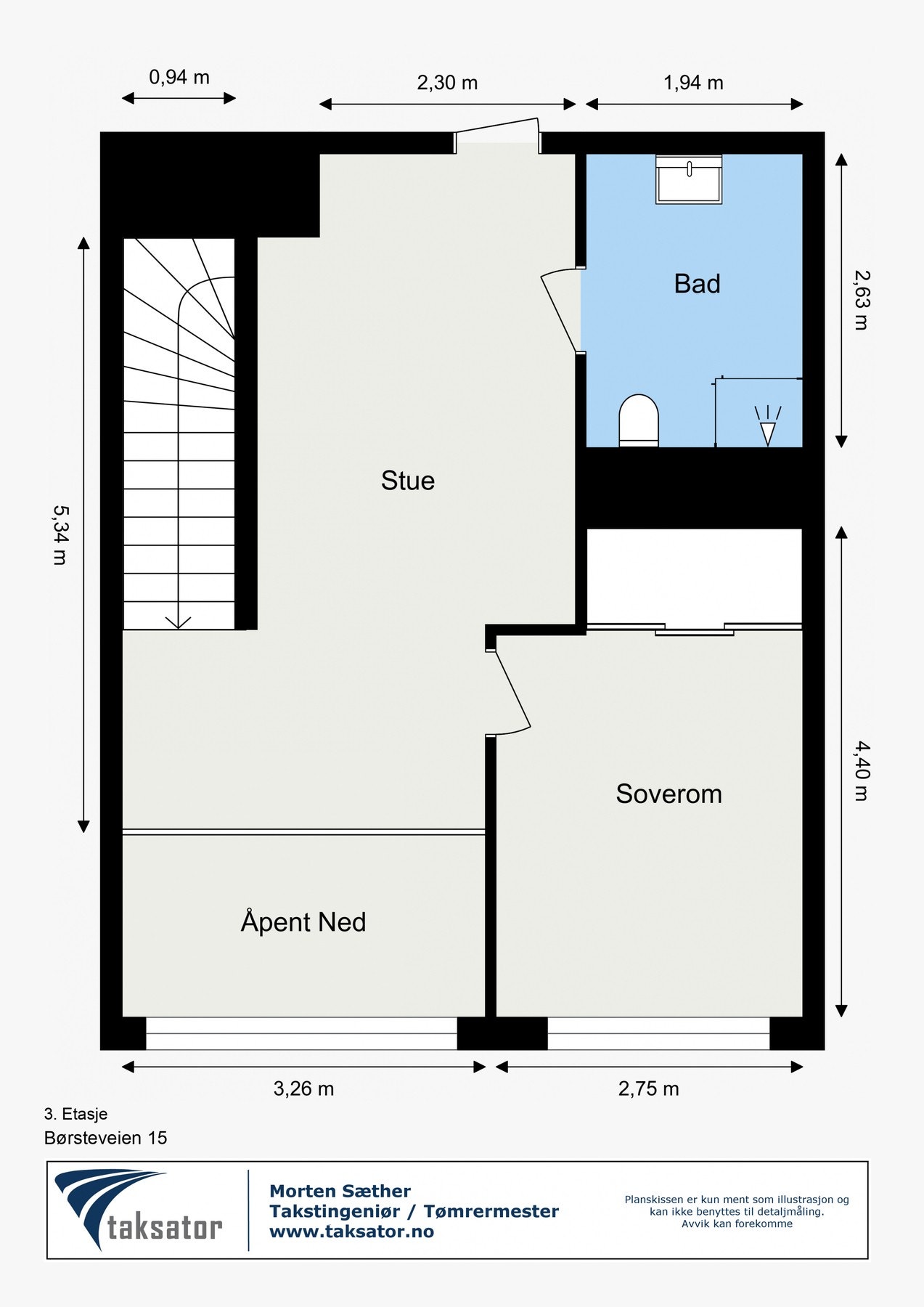 Plantegning - 3. etasje Galleribilde