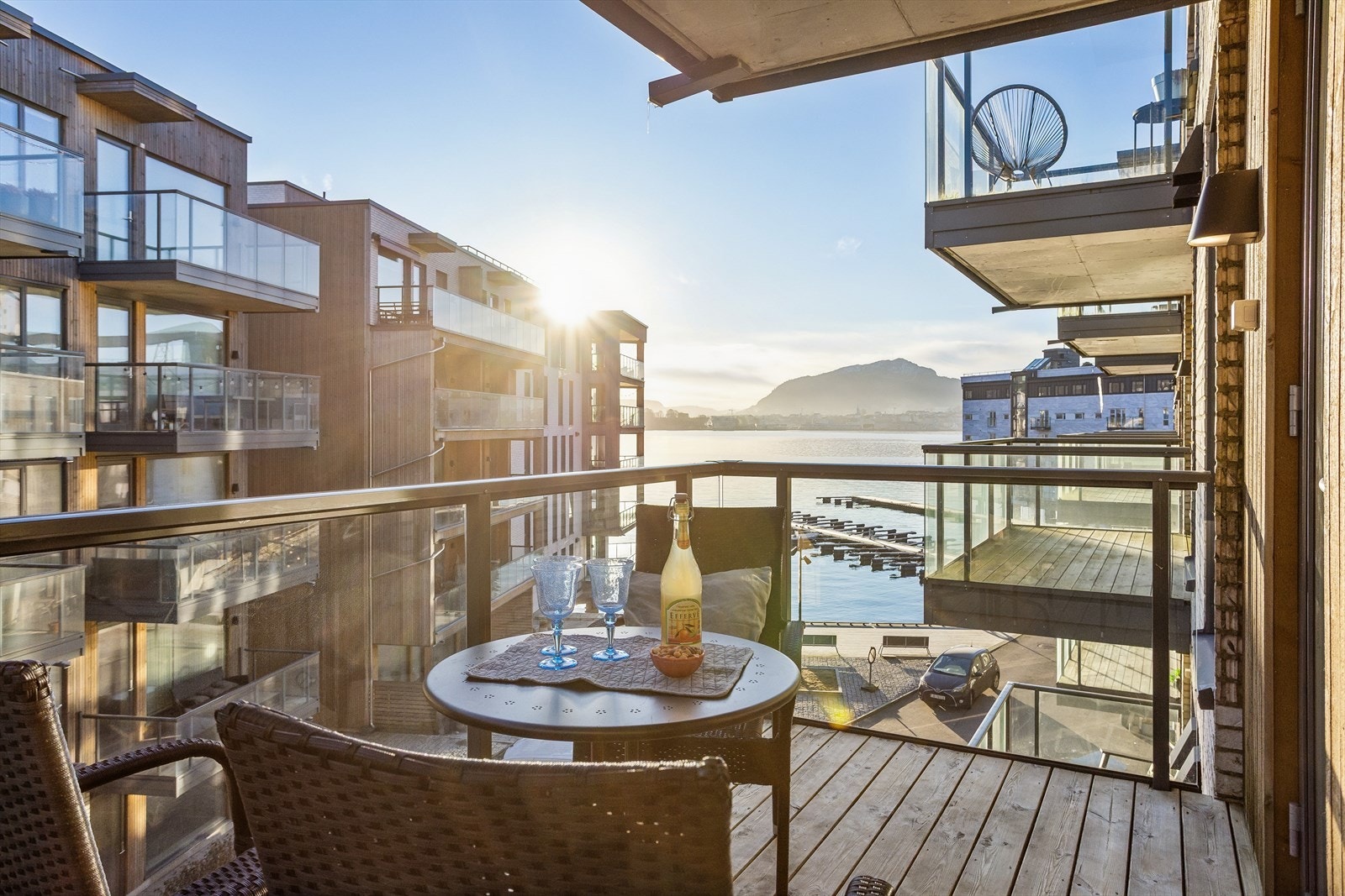 Sjøutsikt i maritime omgivelser. Galleribilde