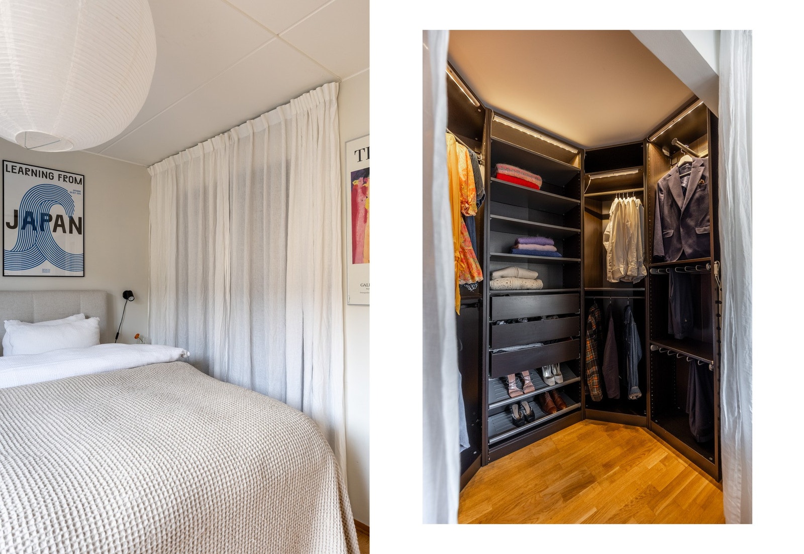 Hovedsoverom med walk-in garderobe, hvor man har gode oppbevaringsmuligheter. Galleribilde