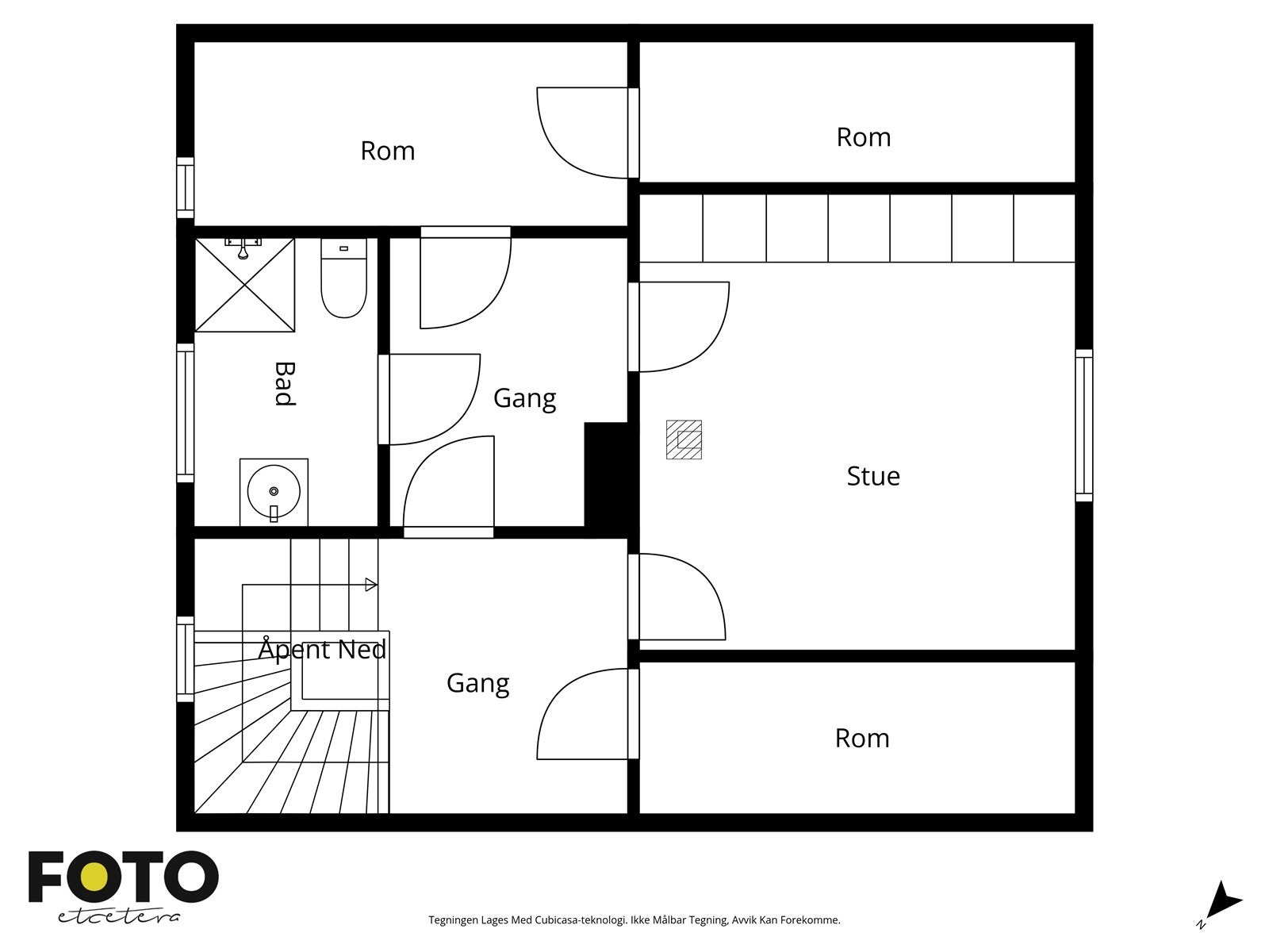 2. etasje. Veiledende plantegning - Ikke målbar Galleribilde