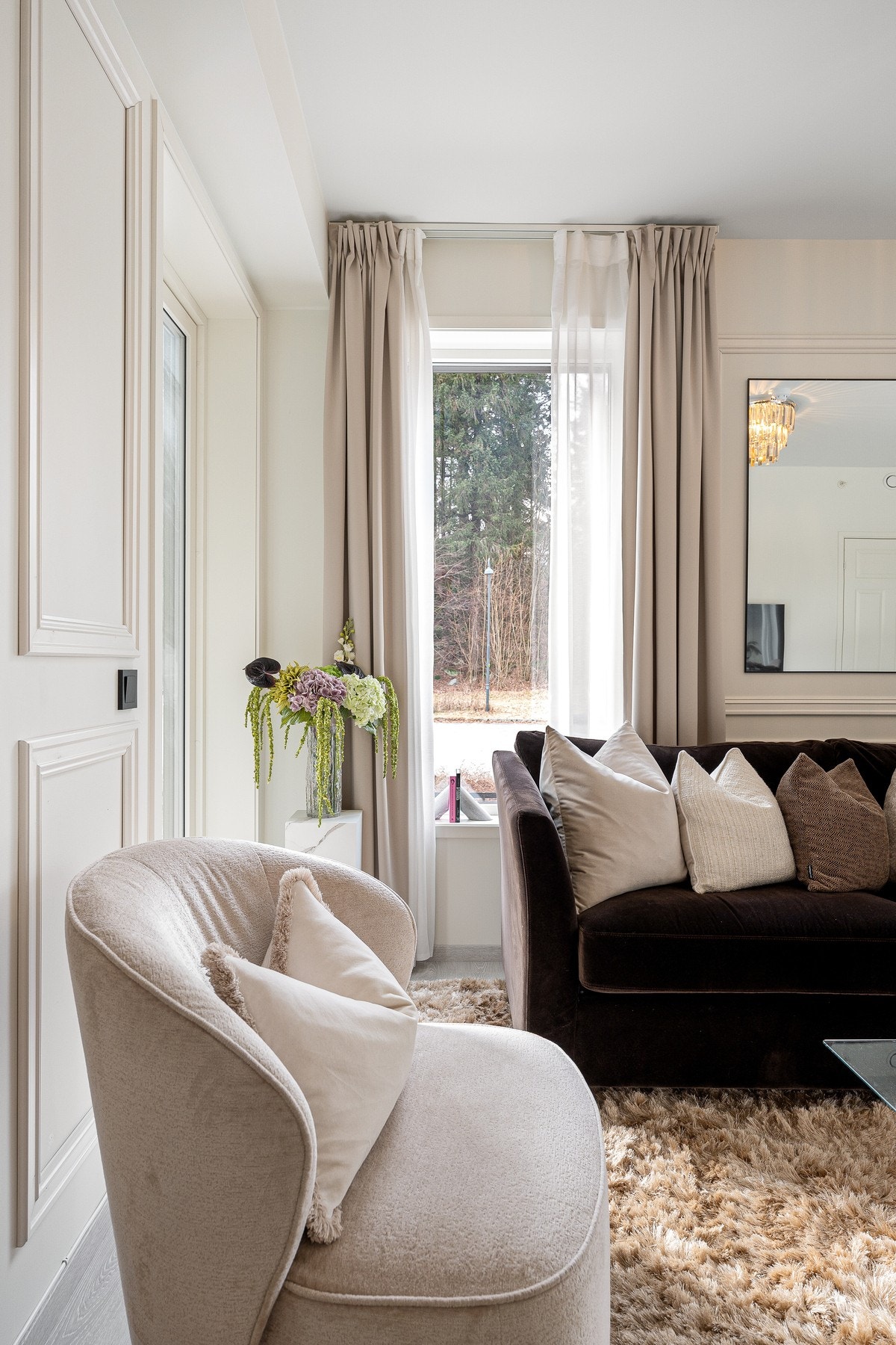 Legg merke til de lekre detaljene som gir leiligheten sitt særpreg. Galleribilde