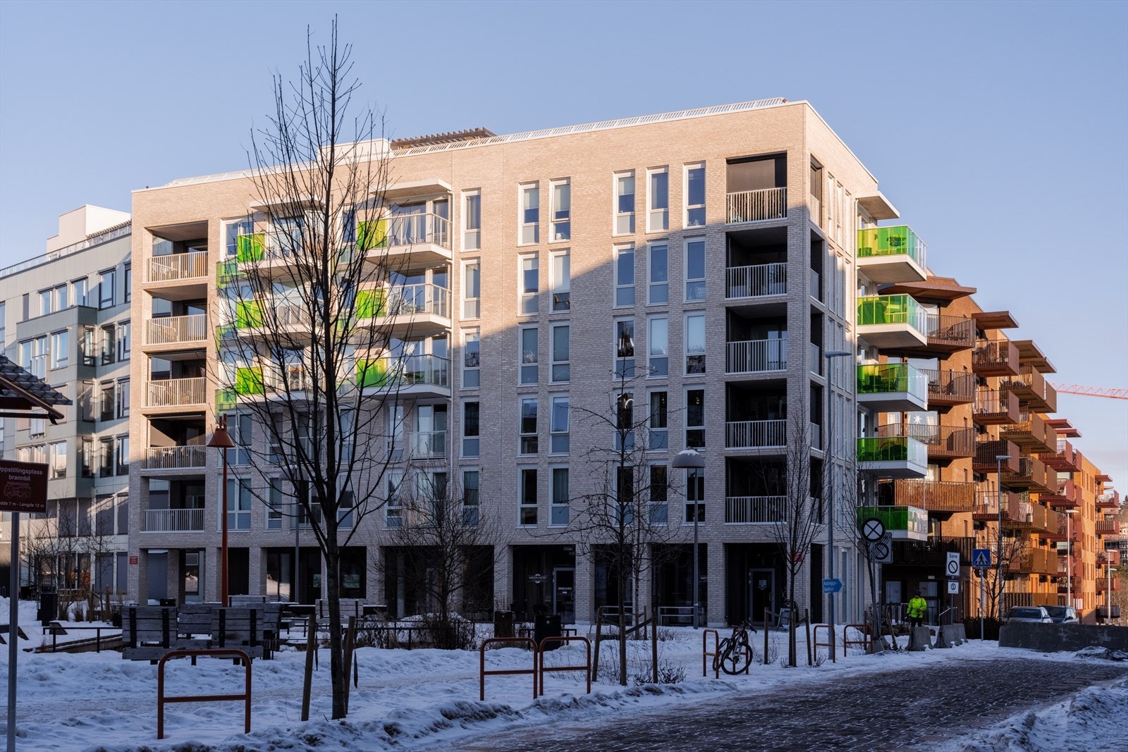 Fasade - borettslaget består av 92 boliger. Galleribilde