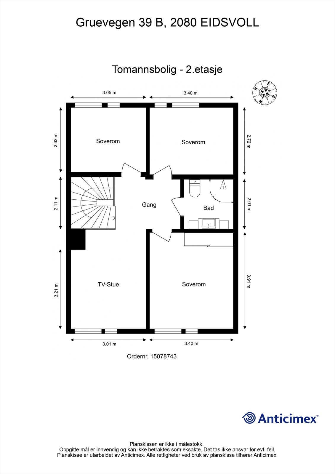 Plantegning 2.etasje. Galleribilde
