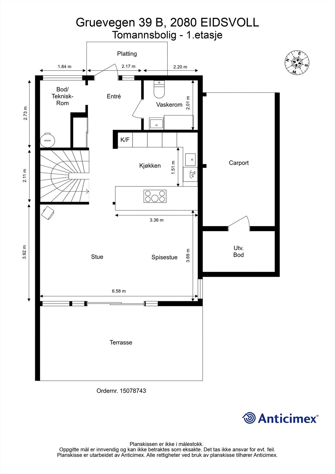 Plantegning 1.etasje Galleribilde