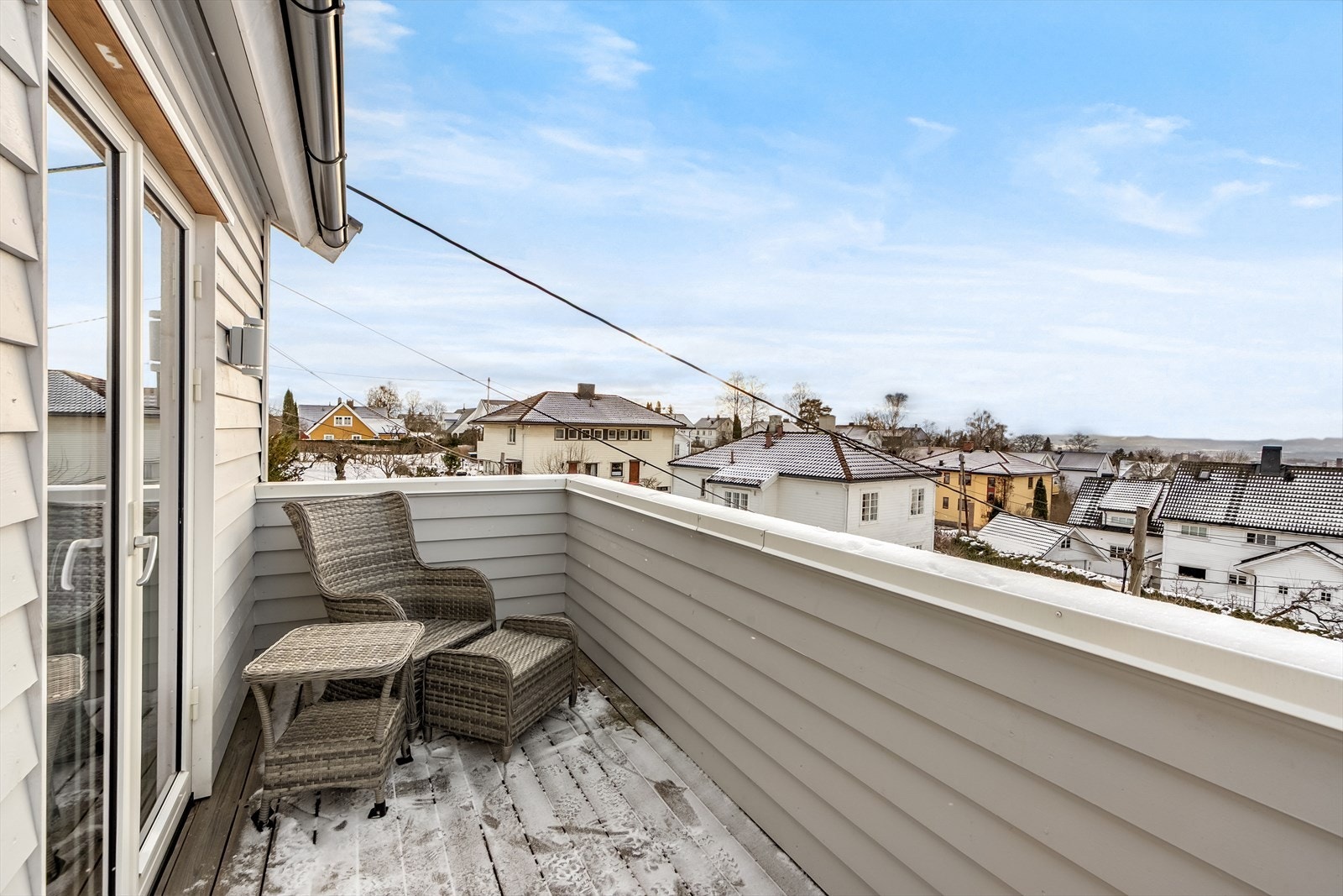 Balkongen er på 7 kvm og vender mot vest Galleribilde