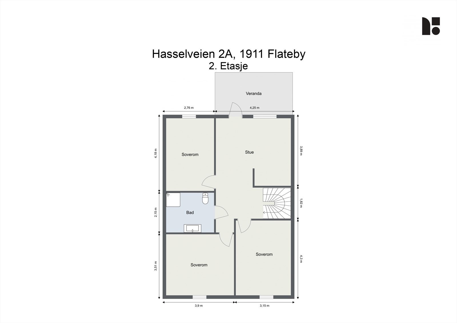 Plantegning - 2. etasje Galleribilde